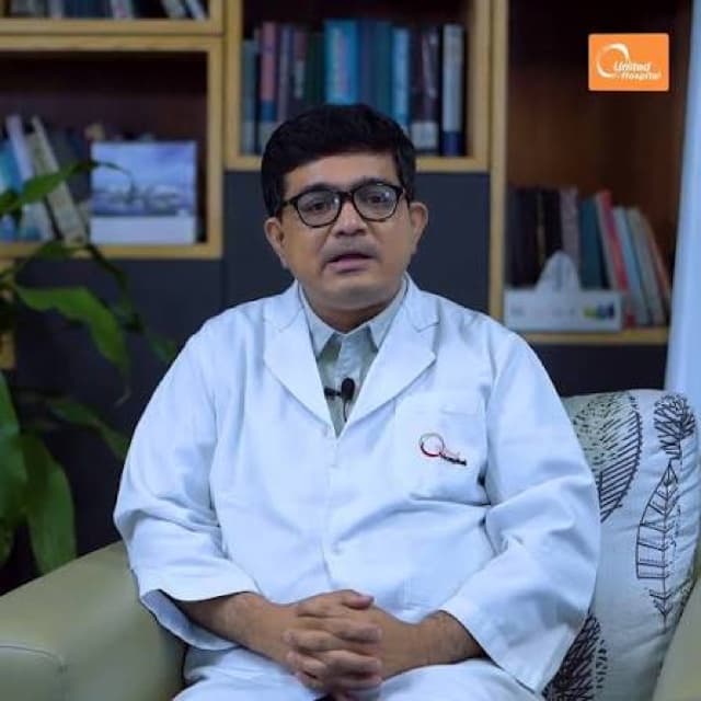 Dr Papon speaking to camera about burn prevention